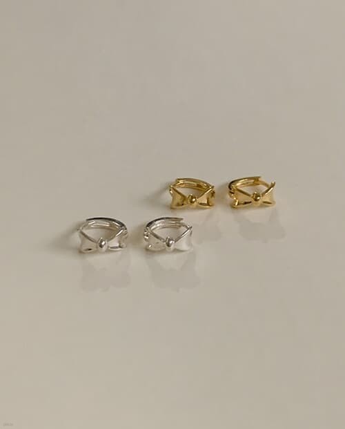 [925 Silver] Ribbon earrings E 59