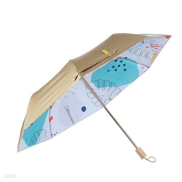 더블 레이어 UV차단 양산겸 우산(골드) (잎사귀)
