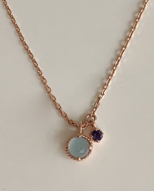 [925 Silver] Imolite Necklace A 09