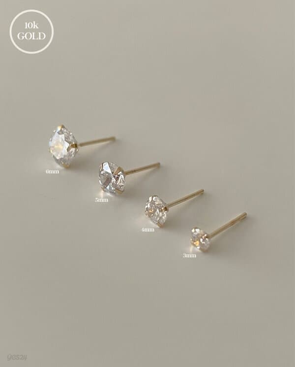 [10k gold] Diamond earrings E 132