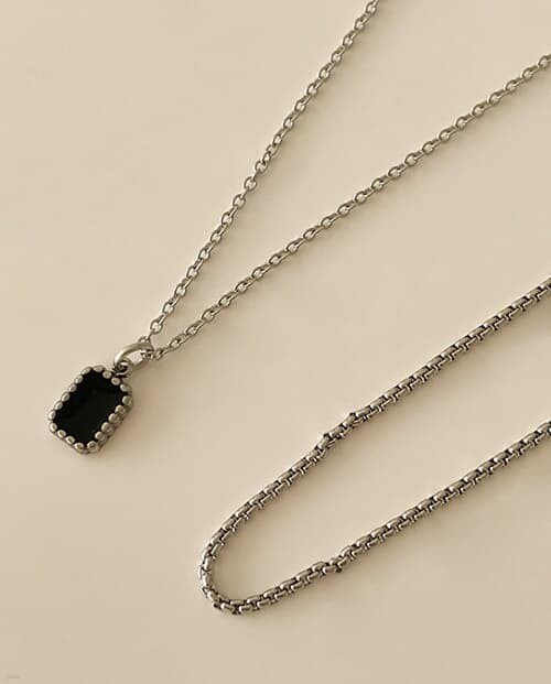 [] Black eo necklace N 45