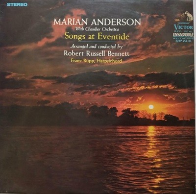 LP(수입) 마리안 앤더슨 Marian Anderson: Songs At Eventide