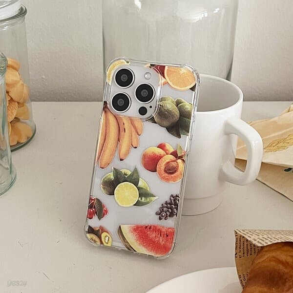 juice fruits 아이폰 갤럭시 케이스 투명 젤리 탱크