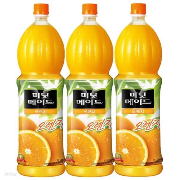 미닛메이드 오렌지주스 과즙음료 쥬스 1.5L 12개