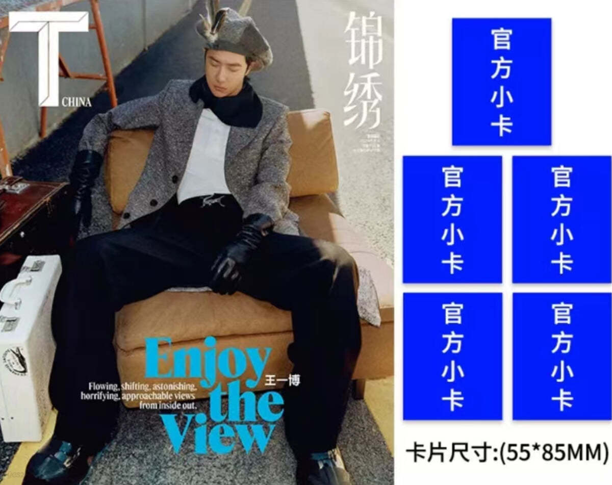 T 錦繍 금수 중국 2024년 6월 : 왕이보(王一博) 커버 (잡지 + 포토카드 5장)