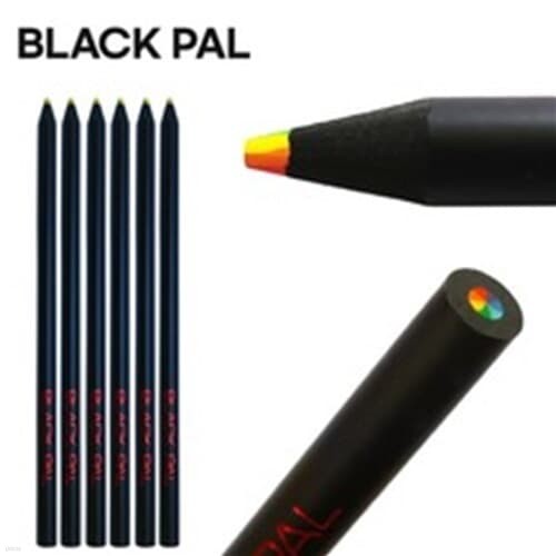 블랙펄7색 색연필 KN-6  7색 무지개색연필