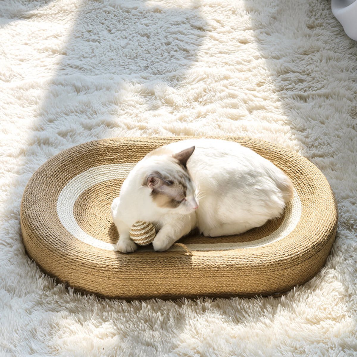 [레토] 고양이 스크래쳐 특대형 사이잘삼 침대 60x40 (LPS-SS03)