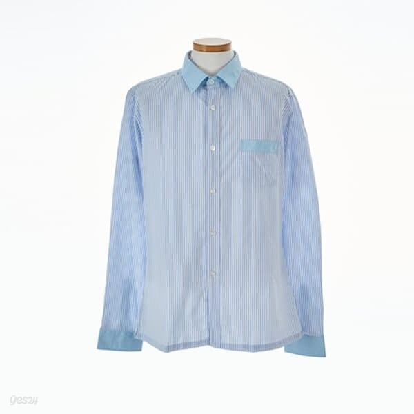 교복몰 블루카라 스트라이프 셔츠 (숭문중) 교복셔츠