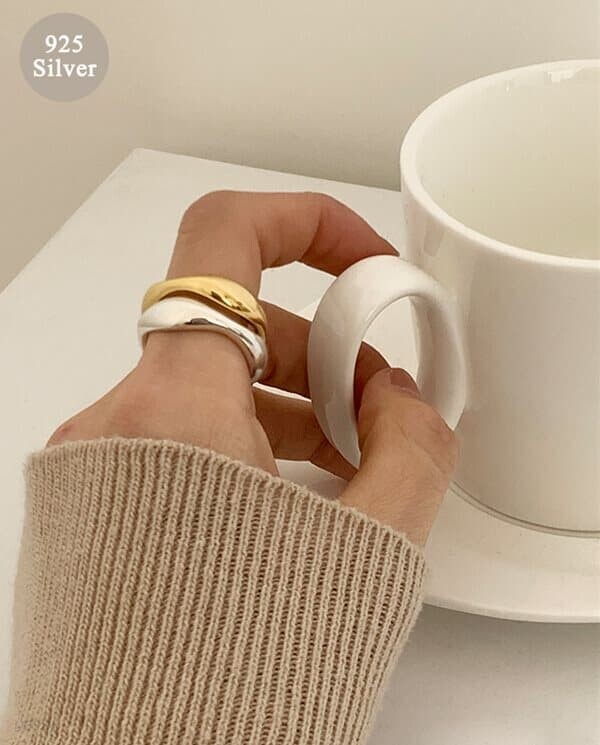 [925 Silver] Tear Ring