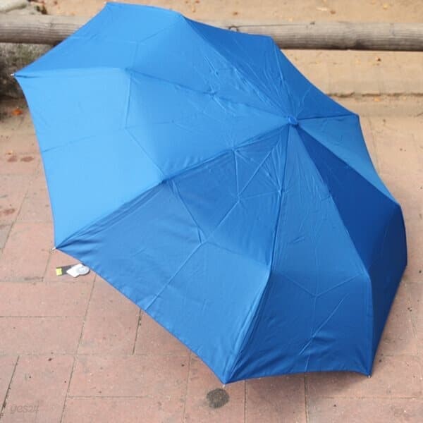[WAS] 395 접이식 3단 볼핸들 수동 우산 블루