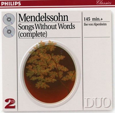 일세 폰 알펜하임 - Ilse Von Alpenheim - Mendelssohn Songs Without Words 2Cds [독일발매]