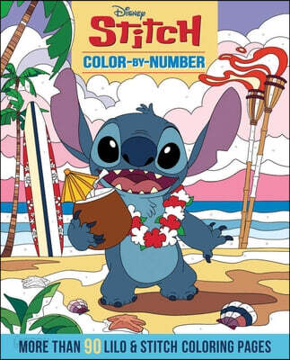 Disney Stitch Color-By-Number - Coloring Book for Teens and Adults, Officially Licensed