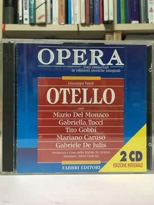 (수입)Giuseppe Verdi / Monaco, Tucci, Gobbi, Caruso, Julis ?? OTELLO / 2CD / Fabbri Editori / 상태:최상