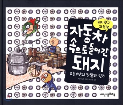 자동차 속으로 들어간 돼지
