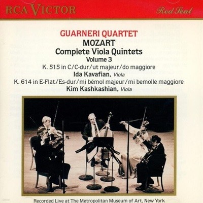 과르네리 콰르텟 - Guarneri Quartet - Mozart Complete Viola Quintets Volume 3 [U.S발매]