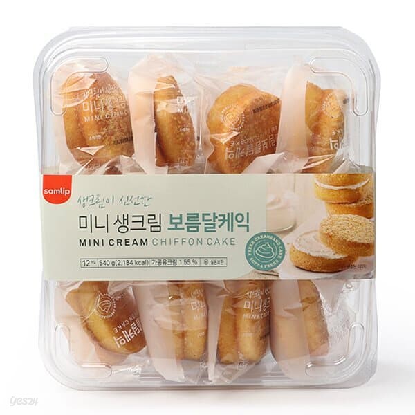 [삼립]미니 생크림 보름달 빵 45g x 12개입