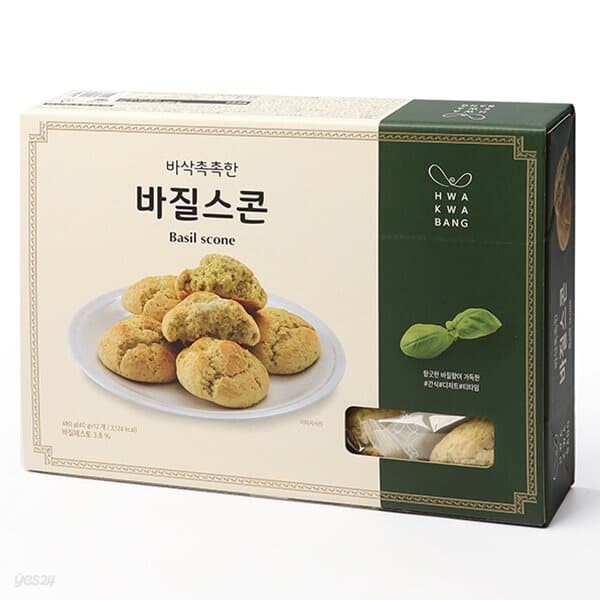 [화과방]바삭 촉촉한 바질스콘 40g x 12개입