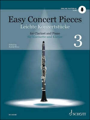 Easy Concert Pieces - Volume 3 for Clarinet and Piano - 14 Pieces from 4 Centuries