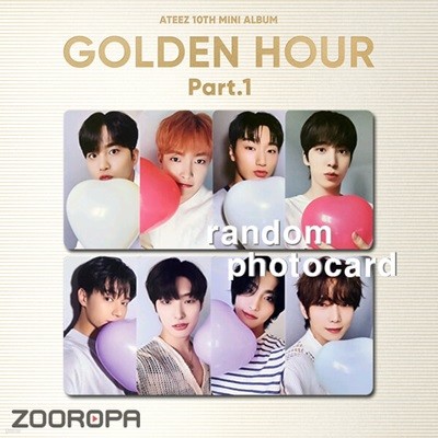 [새상품/A포토카드] 에이티즈 ATEEZ GOLDEN HOUR Part 1 (정품/올엠디)