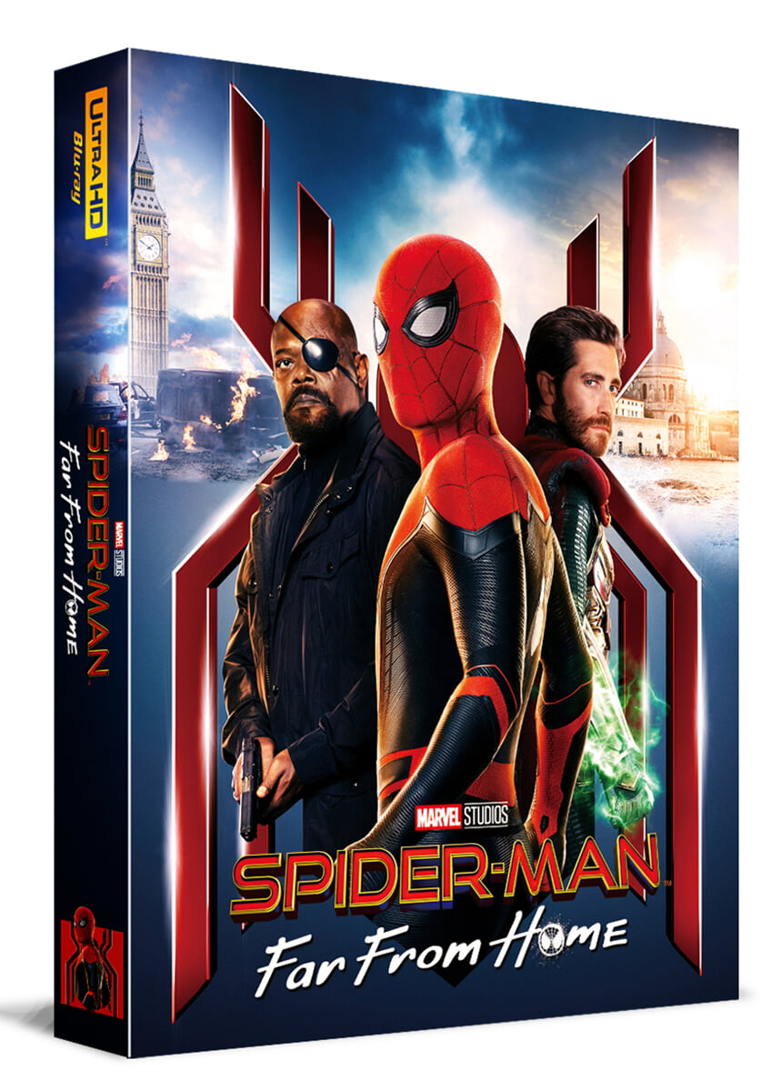 스파이더맨 : 파 프롬 홈 (3Disc, 4K UHD+3D+BD 렌티큘러 풀슬립 B1 스틸북 넘버링 한정판) : 블루레이