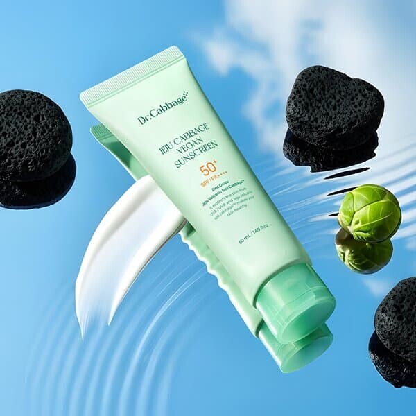 닥터캐비지 제주 양배추 저자극 비건 무기자차 순한 선크림 50ml SPF50+ PA++++