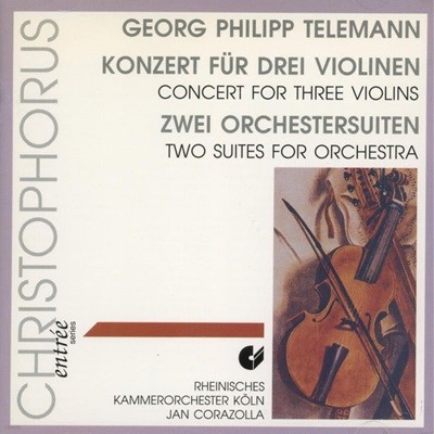 Telemann :Concerto for Three Violins -  코라졸라 (Jan Corazolla)(독일발매)