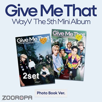 [미개봉/2종세트] 웨이션브이 WayV Give Me That 미니앨범 5집 Photo Book ver