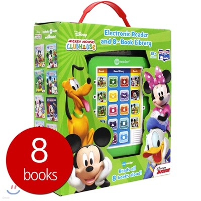 Me Reader & 8 books Library : Disney Mickey Mouse Clubhouse 디즈니 미키 마우스 클럽하우스 미리더 사운드북 (미니 마우스 / 도날드덕 / 구피 / 플루토)