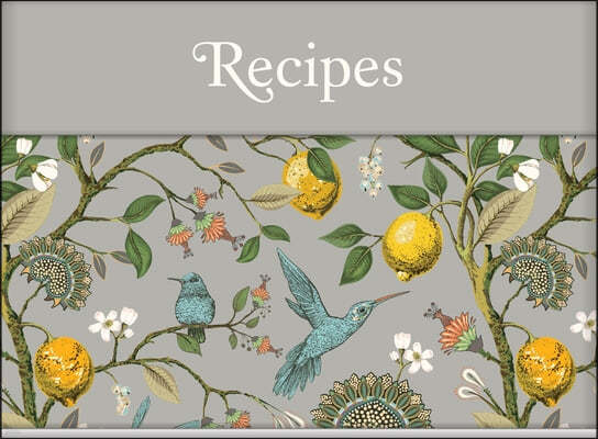 Recipes - Recipe Card Collection Tin (Floral Birds & Lemons)