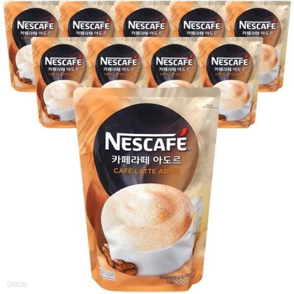 네스카페 카페라떼 아도르 자판기용 900gx10봉/무료배송