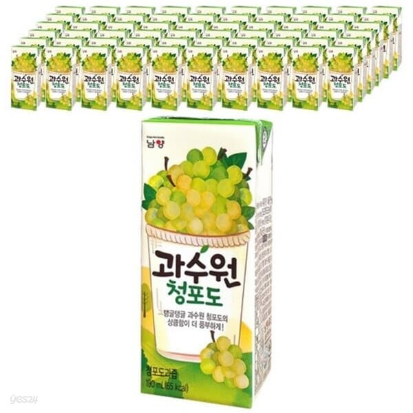 과수원 청포도 190ml/24팩x3박스/무료배송