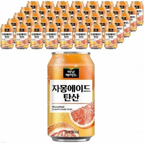 미닛메이드 자몽에이드 탄산 355ml/24캔x2박스/...