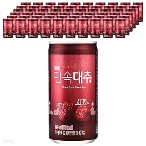 일화 민속 대추 175ml/30캔x3박스/무료배송