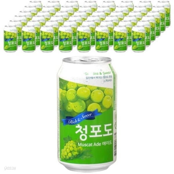 일화 청포도 에이드 350ml/24캔x2박스/무료배송