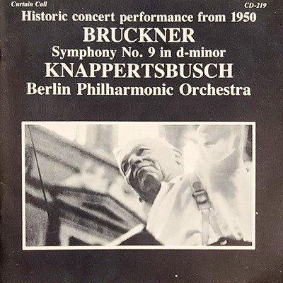 [86 ߸] Bruckner Symphony 9 Hans Knappertsbusch Berlin Philharmonic Orchestra ũ  9 ѽ ũν