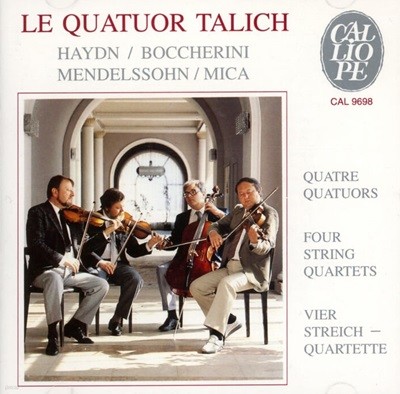 Haydn ,Boccherini : Quatre Quatuors - 탈리히 사중주단 (Le Quartuor Talich)(France 발매)