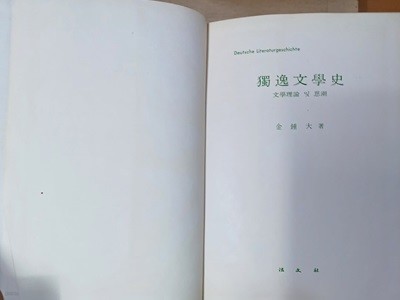 독일문학사 - 문학이론및사조(1981 /김종대/306쪽/법문사/하드커버/)