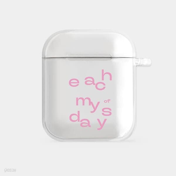 each of day 에어팟 케이스 클리어 투명 하드