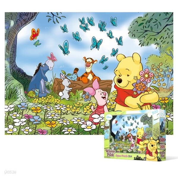 곰돌이 푸우 - 꽃밭에서 직소 퍼즐 디즈니 애니메이션 500피스