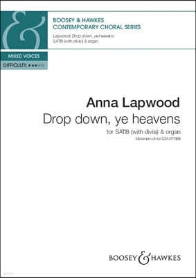 Lapwood: Drop Down, Ye Heavens for Satb/Organ