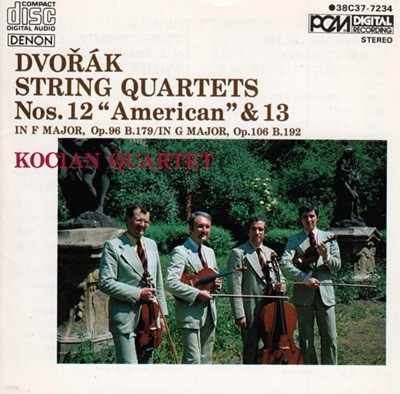 Dvorak: String Quartets Nos. 12 "American" & 13 (In F Major, Op.96 B.179 - 코치안 4중주단 (Kocian Quartet)(일본발매)