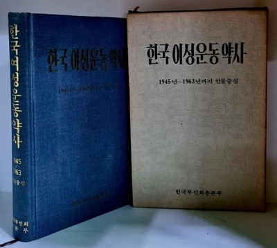 한국 여성운동 약사 (1945년~1963년까지 인물중심) - 초판, 하드커버, 케이스 있음