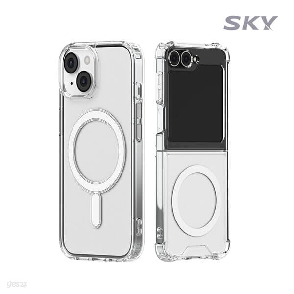 스카이 2배자력 맥세이프 투명 범퍼 케이스 Z플립6/폴드6/갤럭시S24/아이폰15