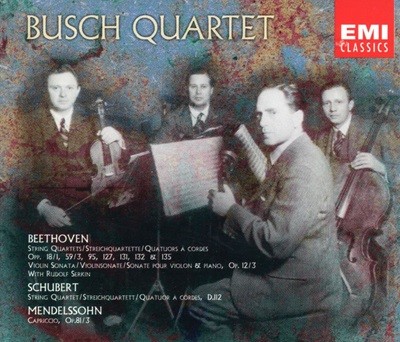 부시 콰르텟 - Busch Quartet - Beethoven,Schubert,Mendelssohn 4Cds [홀랜드발매]