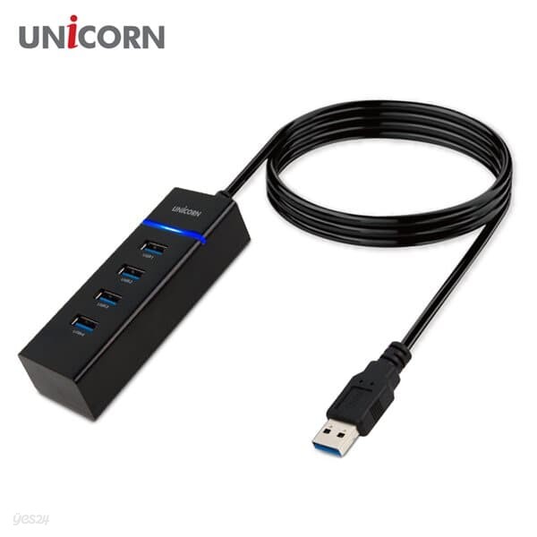 유니콘 4포트 무전원 USB3.1허브 1.8M케이블 LH-4000A 4포트UHB