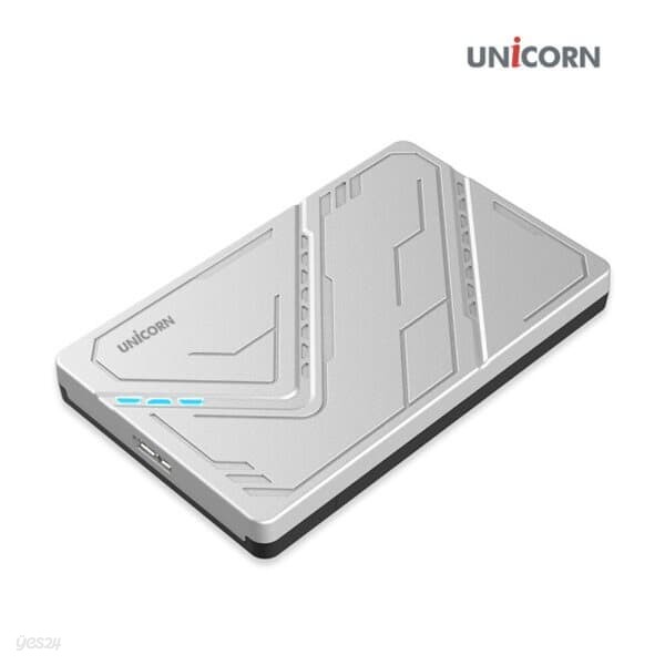 유니콘 HDD-300V USB3.1 케이블포함 2.5인치 외장하드케이스 원터치슬라이드조립