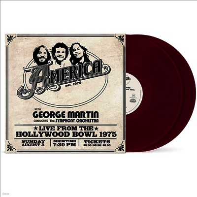 America — America: Live At The Hollywood Bowl 1975 (Remastered) 앨범 커버