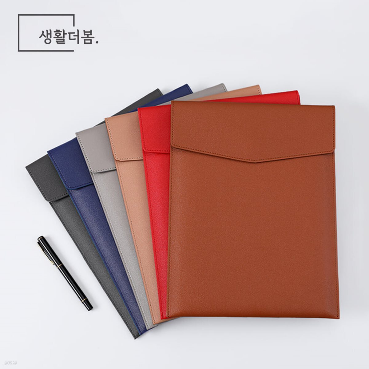 생활더봄 A4파일 세로형 태블릿 북파우치 가죽 서류가방