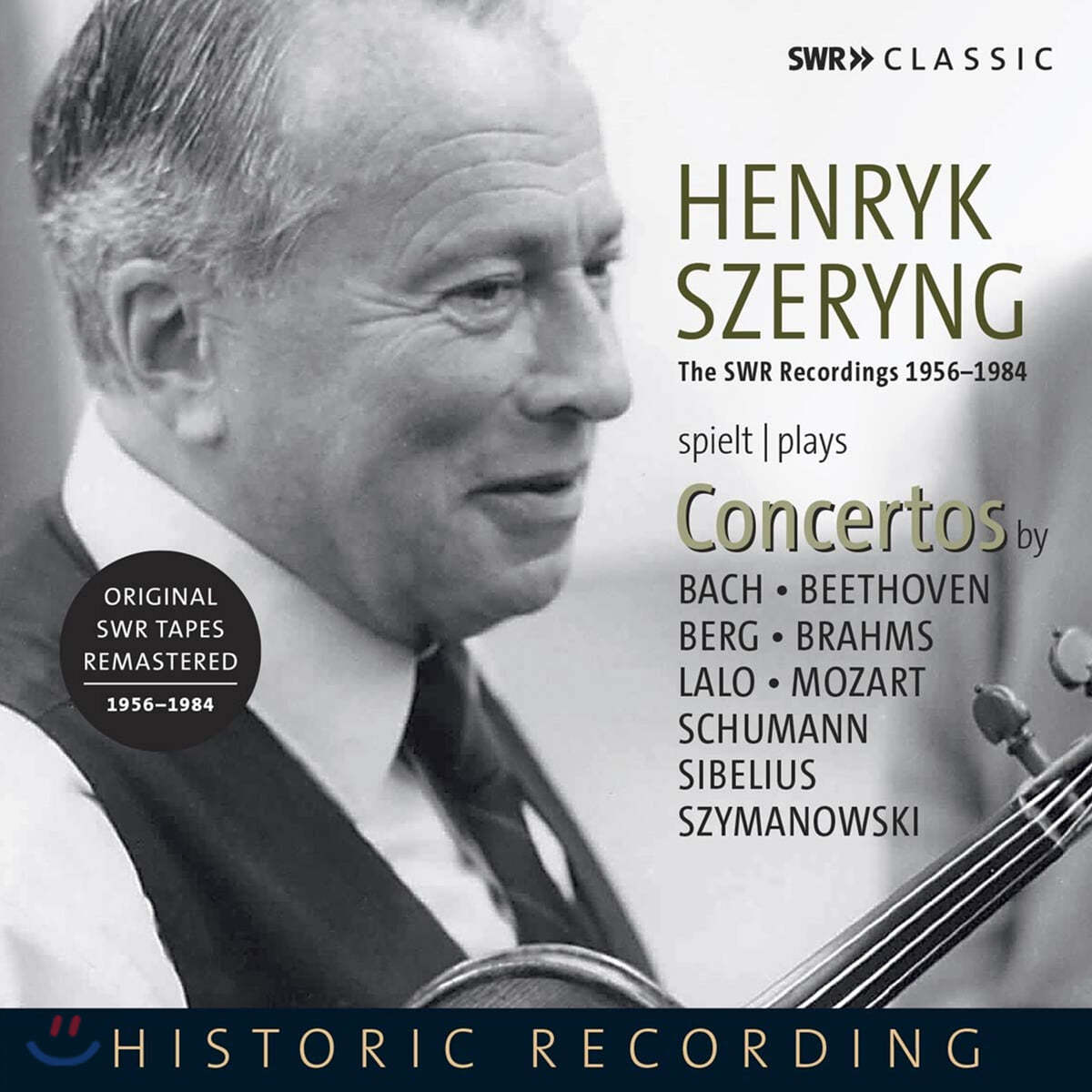 Henryk Szeryng 헨릭 쉐링 바이올린 협주곡 - 바흐 / 모차르트 / 베토벤 / 시벨리우스 / 슈만 / 브람스 / 랄로 (Violin Concertos) 