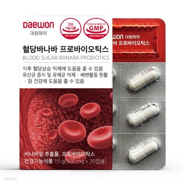 [대원제약] 혈당바나바 프로바이오틱스 (500mg*30캡슐)